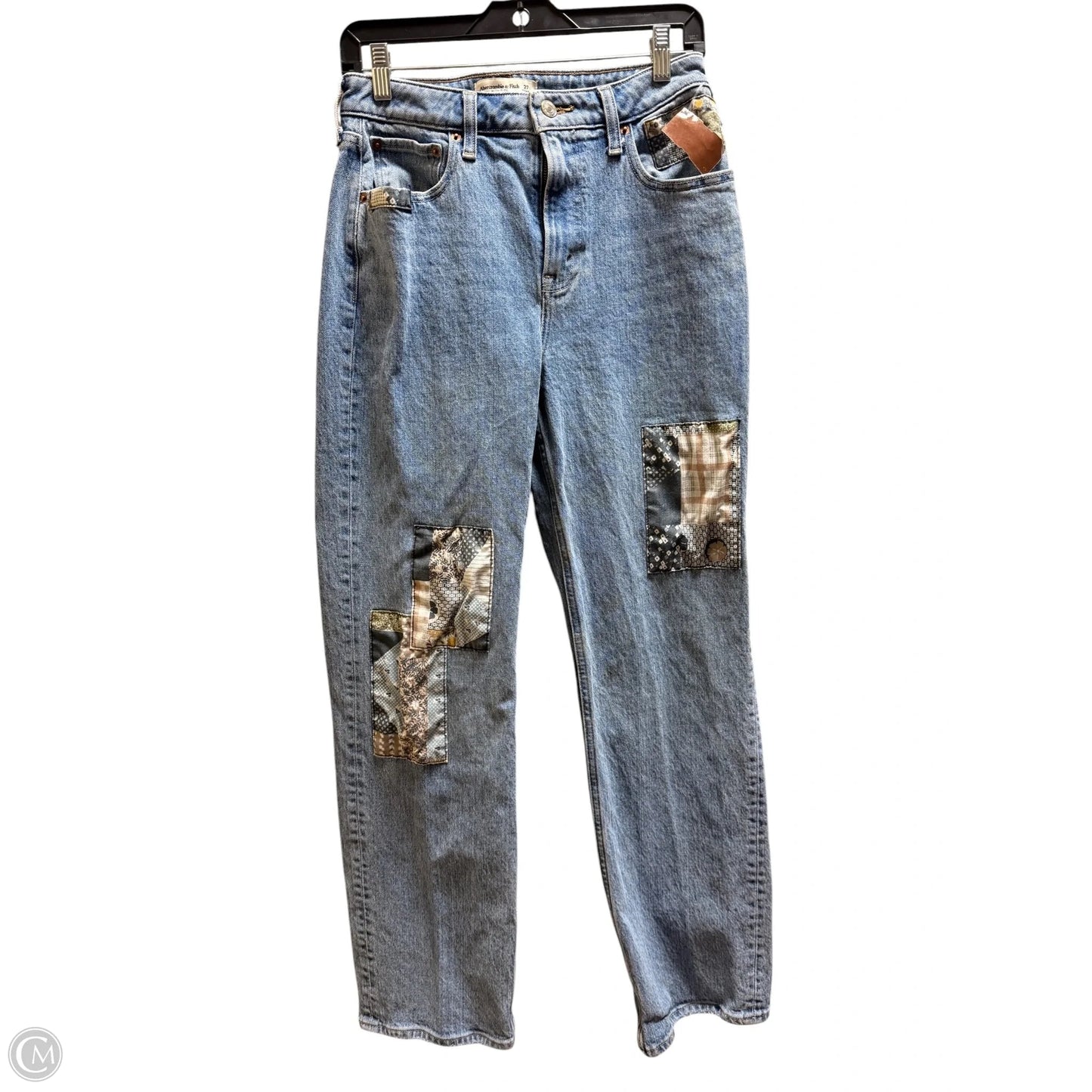 Jeans Straight By Abercrombie And Fitch In Blue Denim, Size: 4