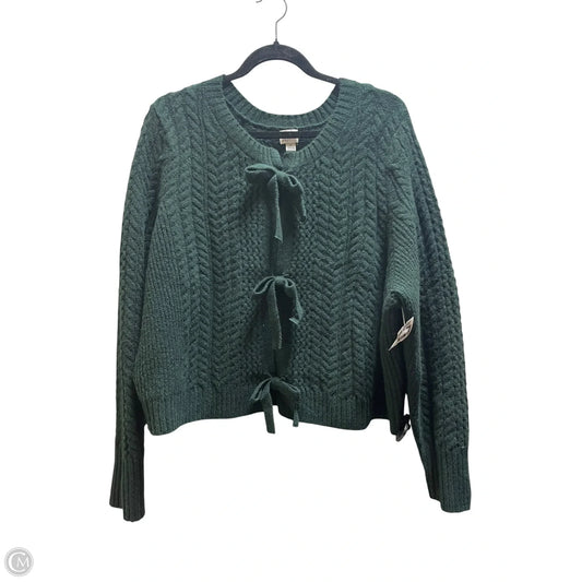 Sweater Cardigan By A New Day In Green, Size: 2x
