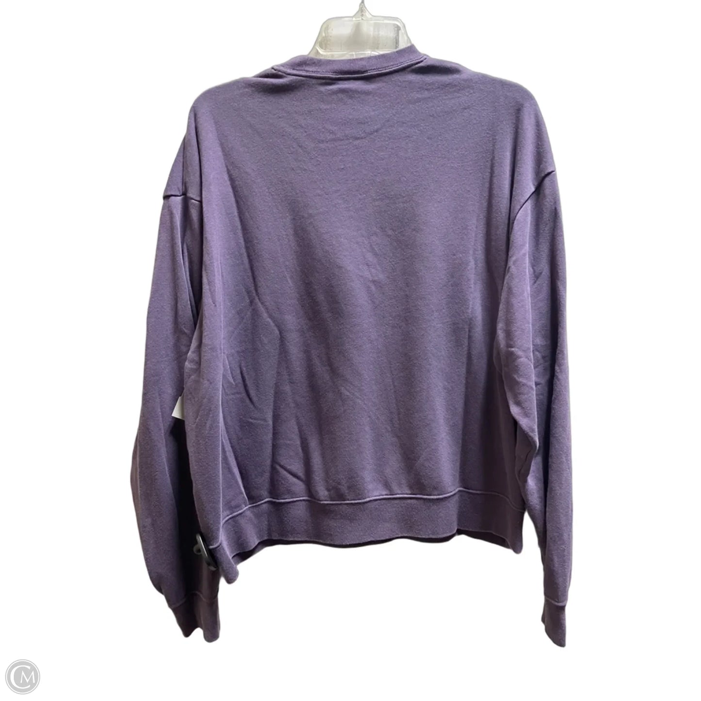 Athletic Top Long Sleeve Collar By Nike Apparel In Purple, Size: L