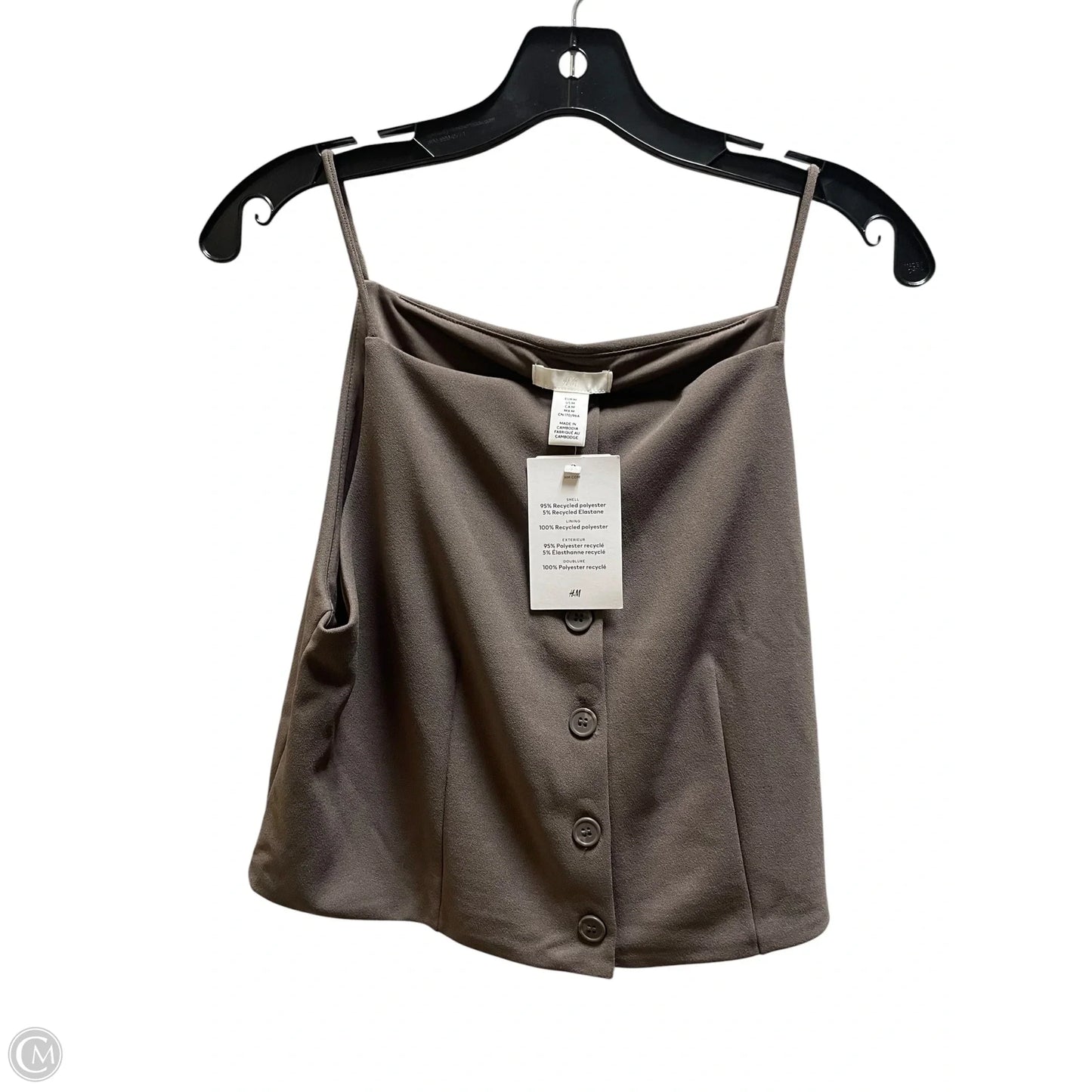 Top Sleeveless By H&m In Brown, Size: M