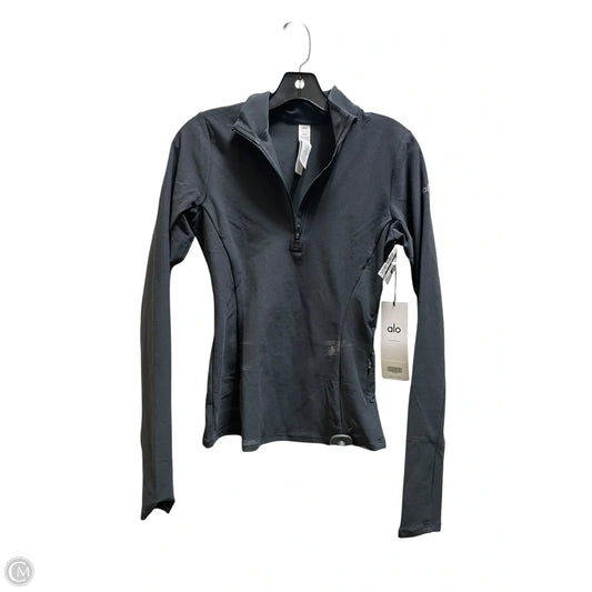 Athletic Top Long Sleeve Collar By Alo In Grey, Size: Xs