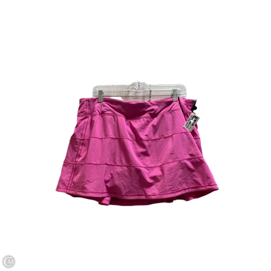 Athletic Skirt By Lululemon In Pink, Size: 14