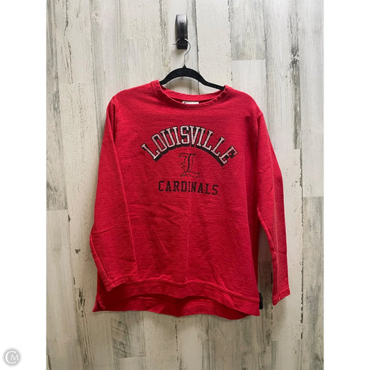 Sweatshirt Collar By Champion In Red, Size: M