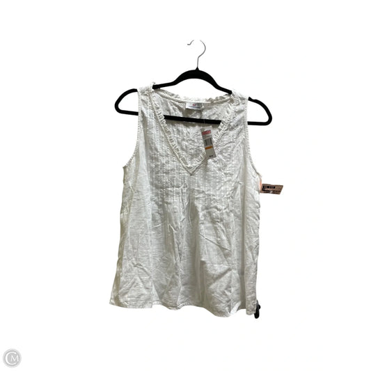 Top Sleeveless By Vineyard Vines In White, Size: S