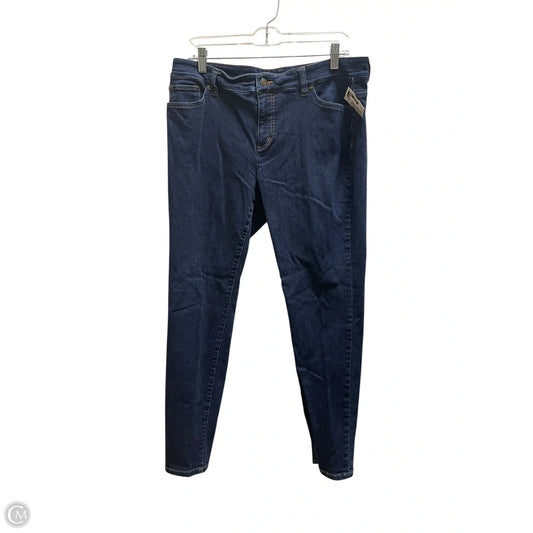 Jeans Skinny By Lauren By Ralph Lauren In Blue Denim, Size: 14