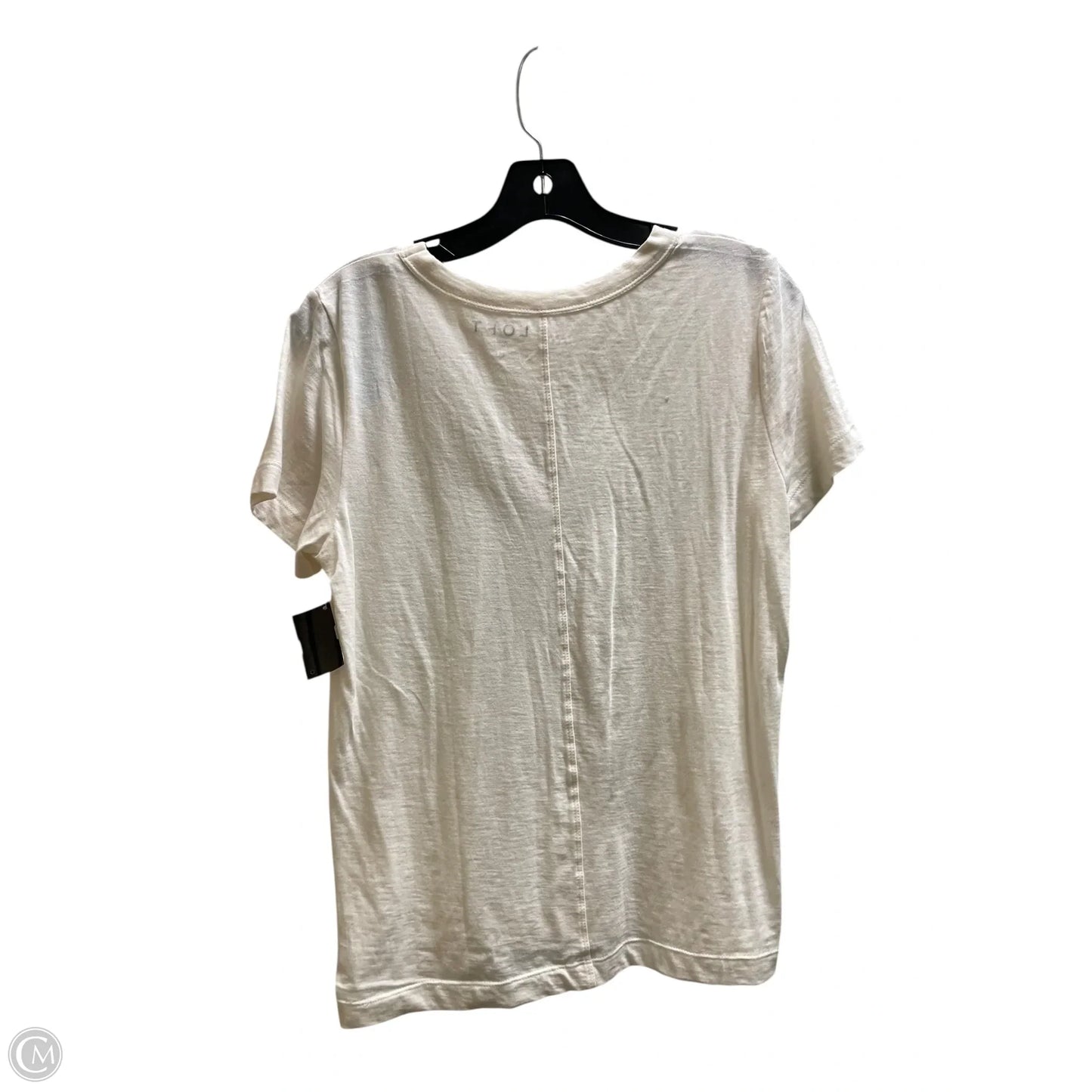 Top Short Sleeve By Loft In Cream, Size: M