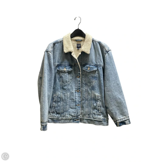 Jacket Denim By Gap In Blue Denim, Size: S