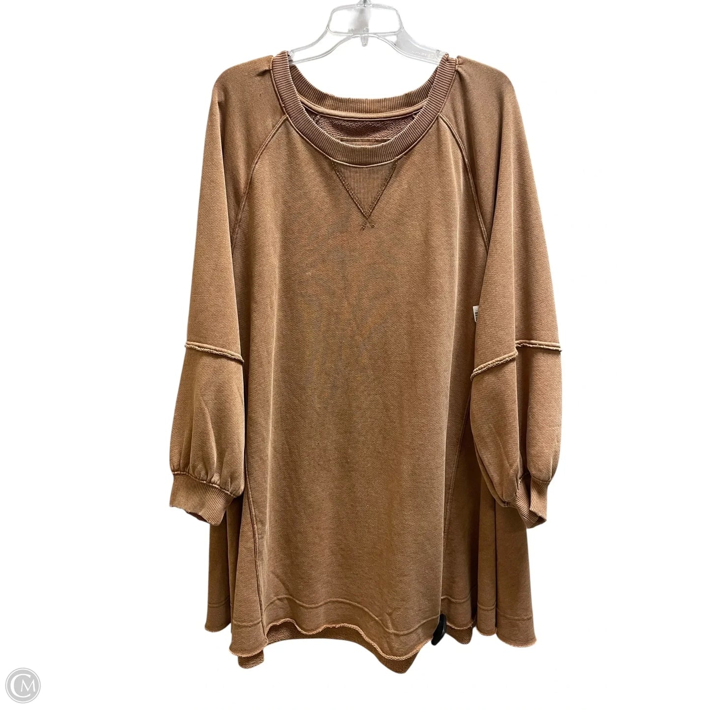 Sweatshirt Collar By American Eagle In Brown, Size: L