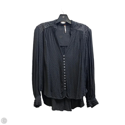 Top Long Sleeve By Free People In Black, Size: Xs