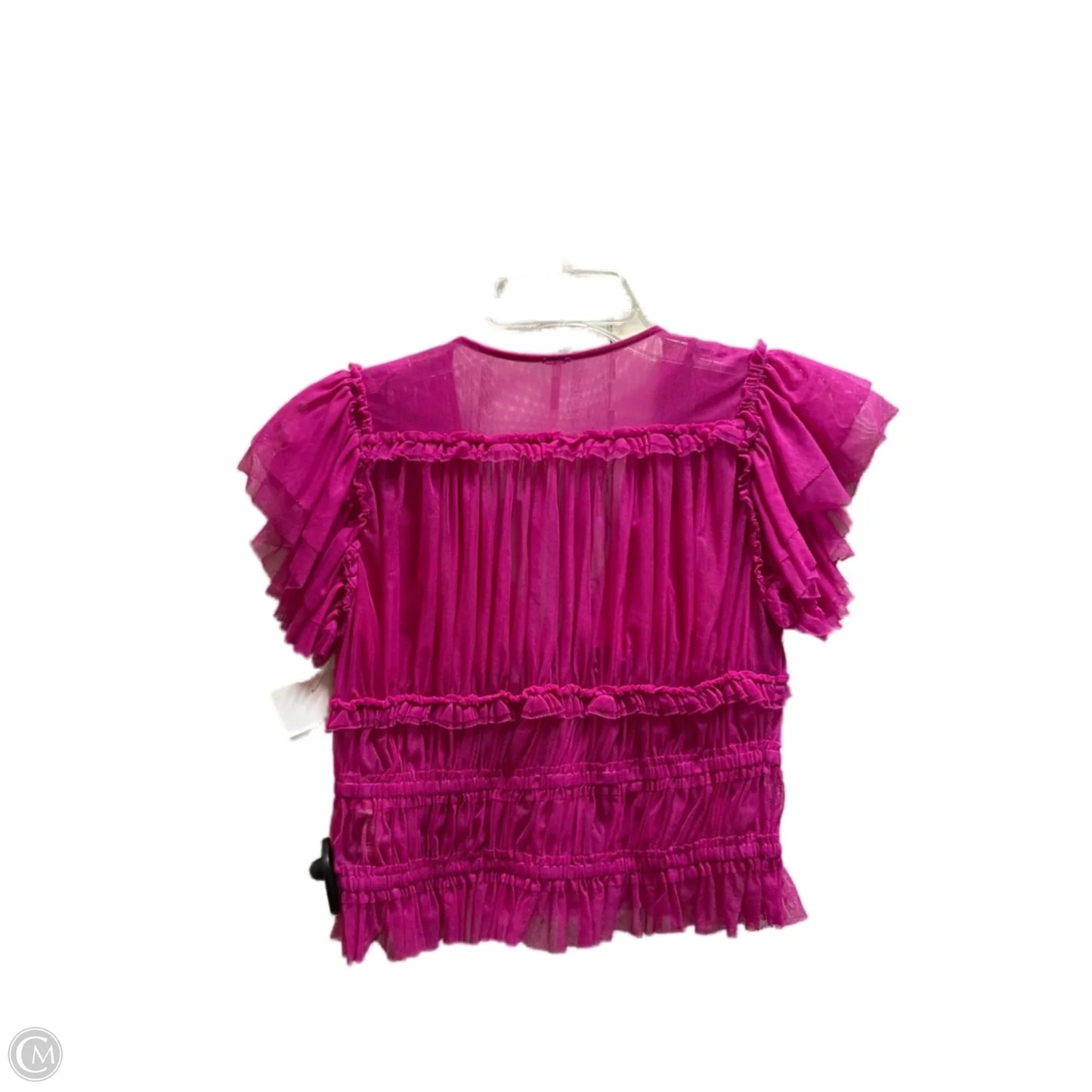 Top Short Sleeve By Free People In Pink, Size: S