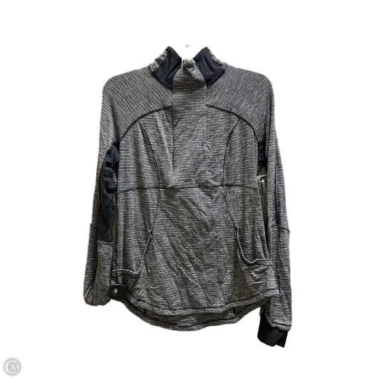Athletic Top Long Sleeve Collar By Lululemon In Grey, Size: 2