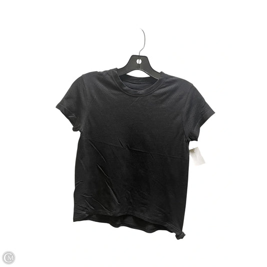 Athletic Top Short Sleeve By Lululemon In Black, Size: S