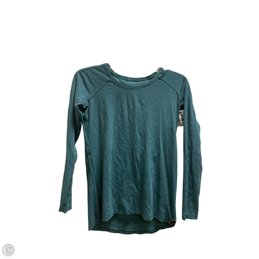 Athletic Top Long Sleeve Collar By Lululemon In Green, Size: S
