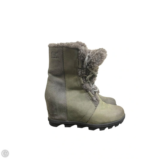Boots Ankle Heels By Sorel In Green, Size: 8