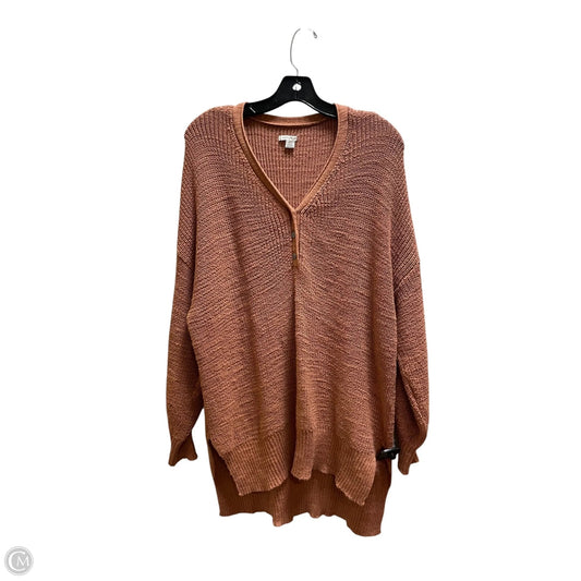 Top Long Sleeve By American Eagle In Orange, Size: Xs