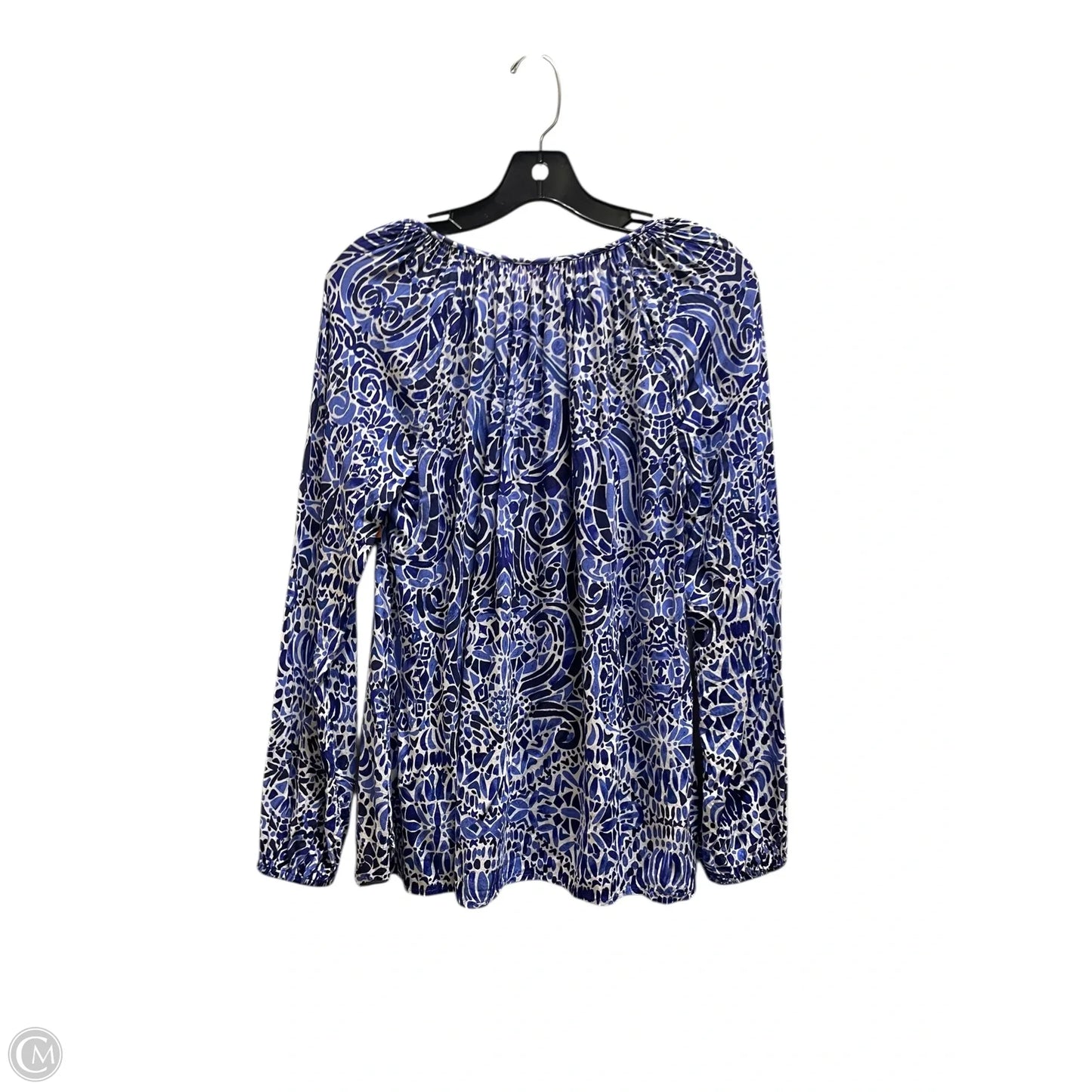 Top Long Sleeve Designer By Lilly Pulitzer In Blue, Size: S