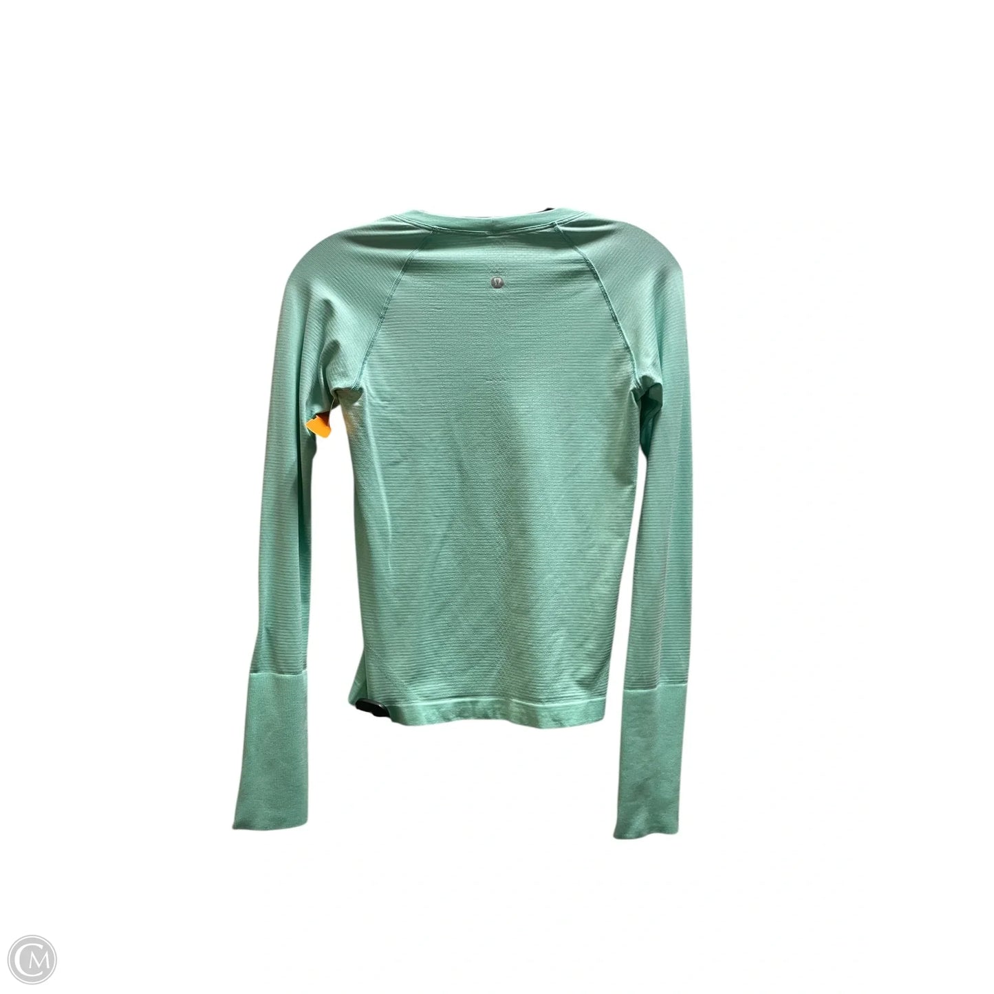 Athletic Top Long Sleeve Collar By Lululemon In Teal, Size: Xs
