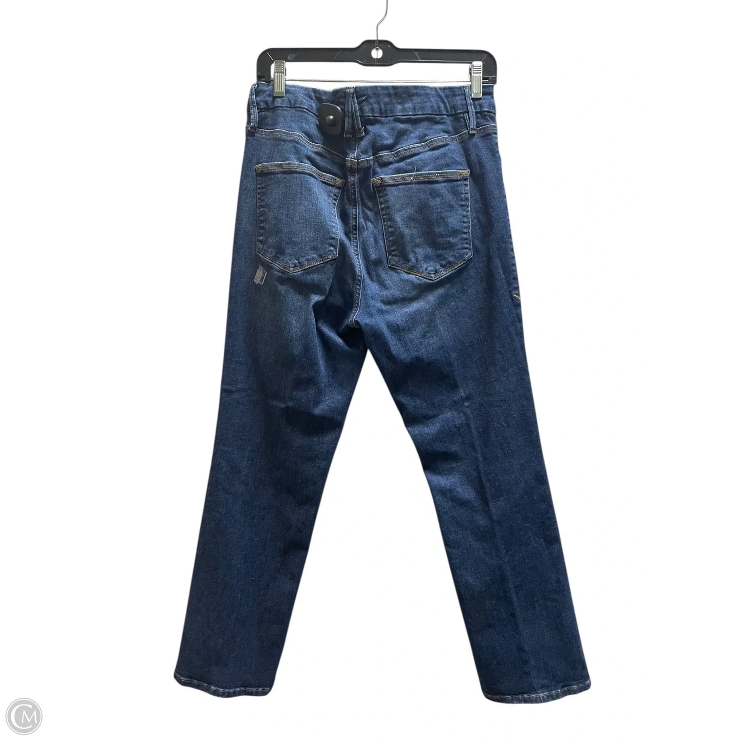 Jeans Straight By Good American In Blue Denim, Size: 12
