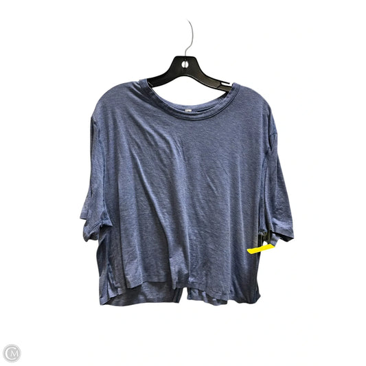 Athletic Top Short Sleeve By Lululemon In Blue, Size: M