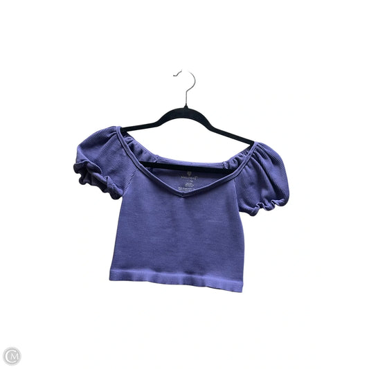 Top Short Sleeve By Free People In Purple, Size: M