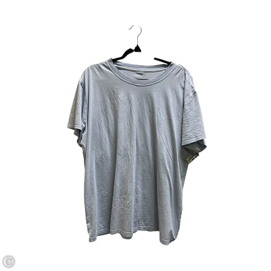 Athletic Top Short Sleeve By Lululemon In Blue, Size: L