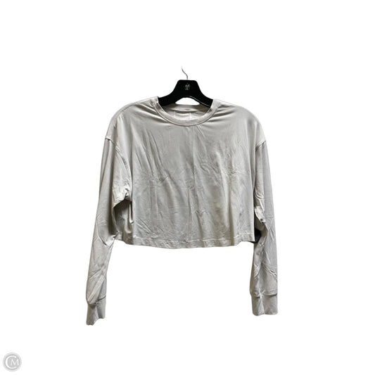 Athletic Top Long Sleeve Collar By Lululemon In White, Size: S