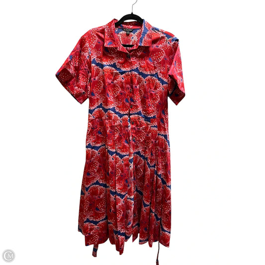 Dress Casual Maxi By Brooks Brothers In Red, Size: L