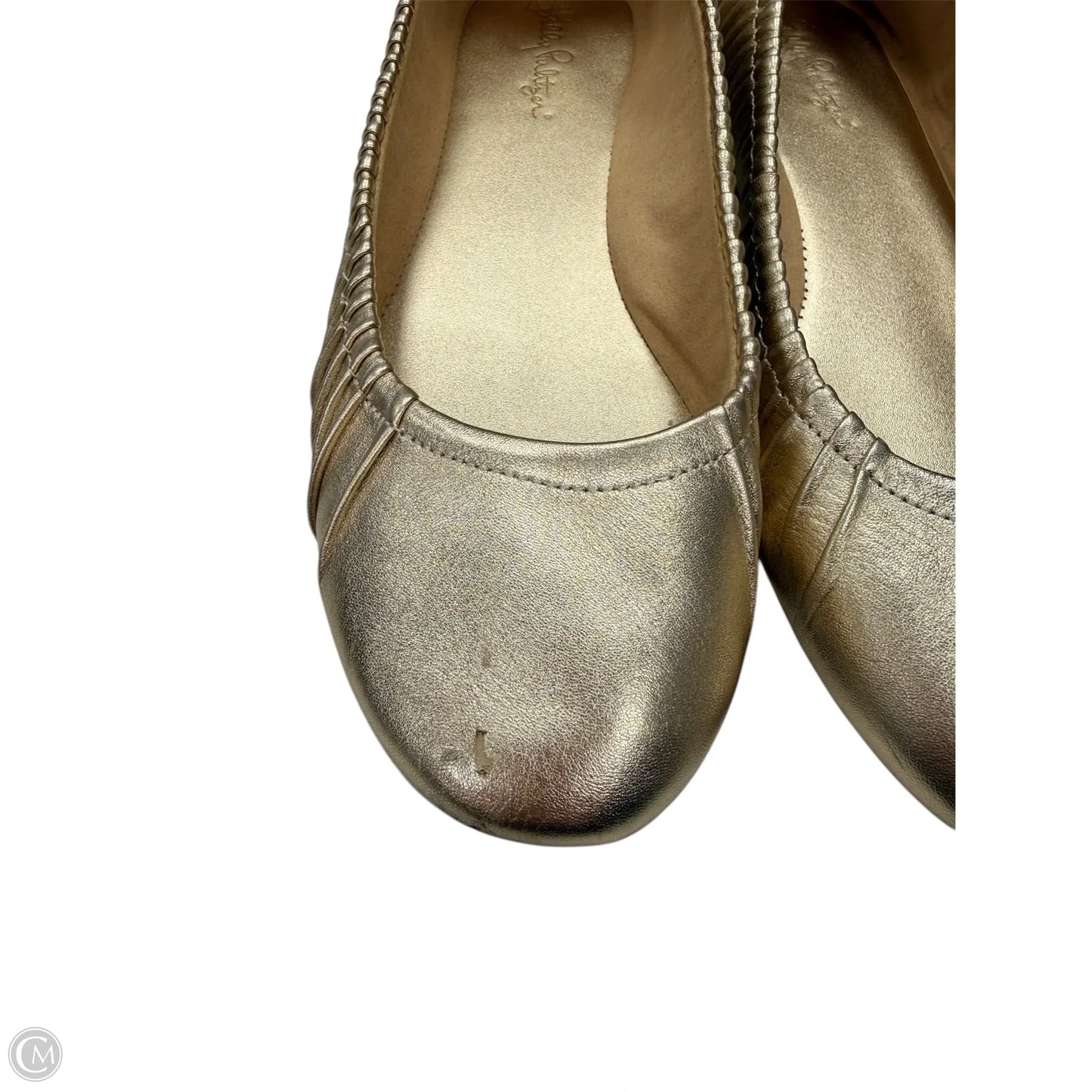 Shoes Designer By Lilly Pulitzer In Gold, Size: 9.5