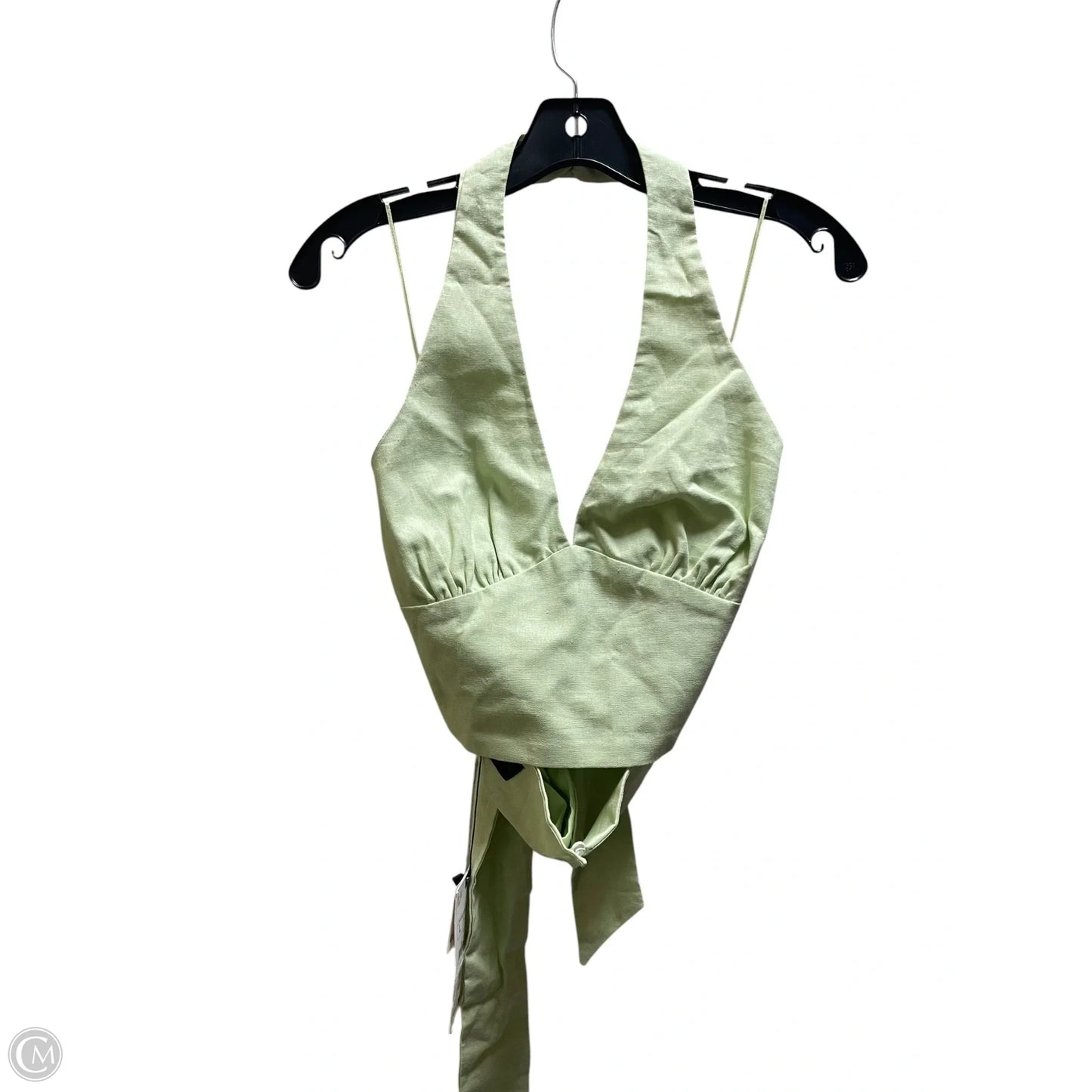 Top Sleeveless By Zara In Green, Size: L