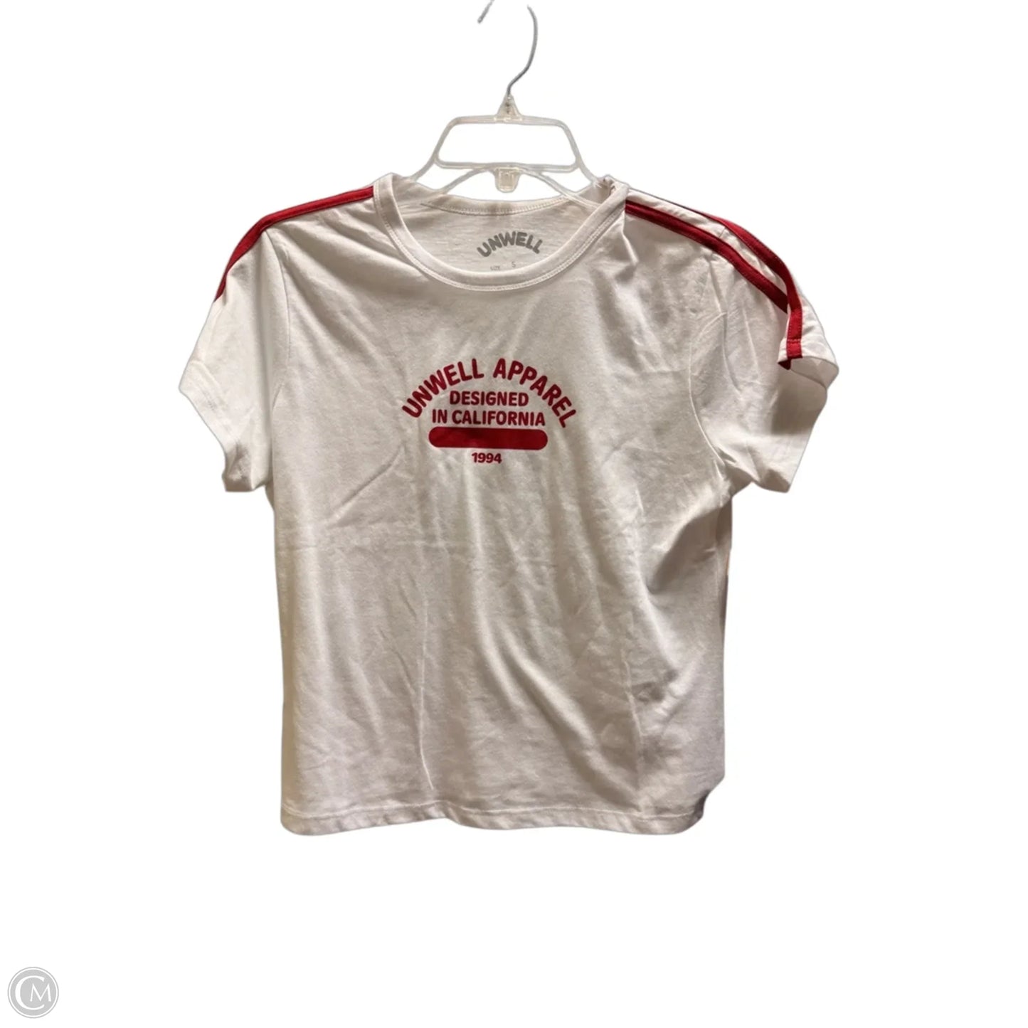 Top Short Sleeve By Clothes Mentor In White, Size: S