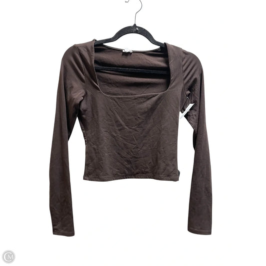 Top Long Sleeve By Garage In Brown, Size: S