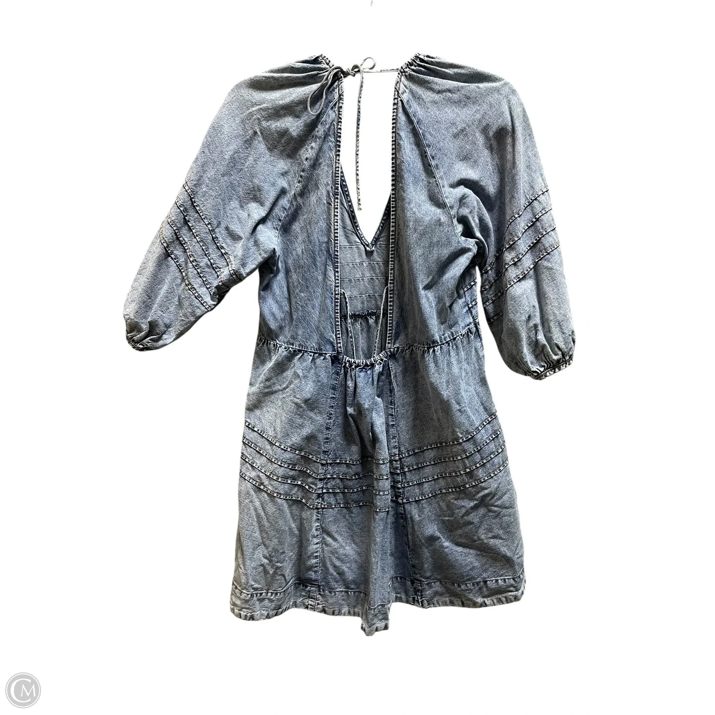Dress Casual Short By Free People In Blue Denim, Size: M