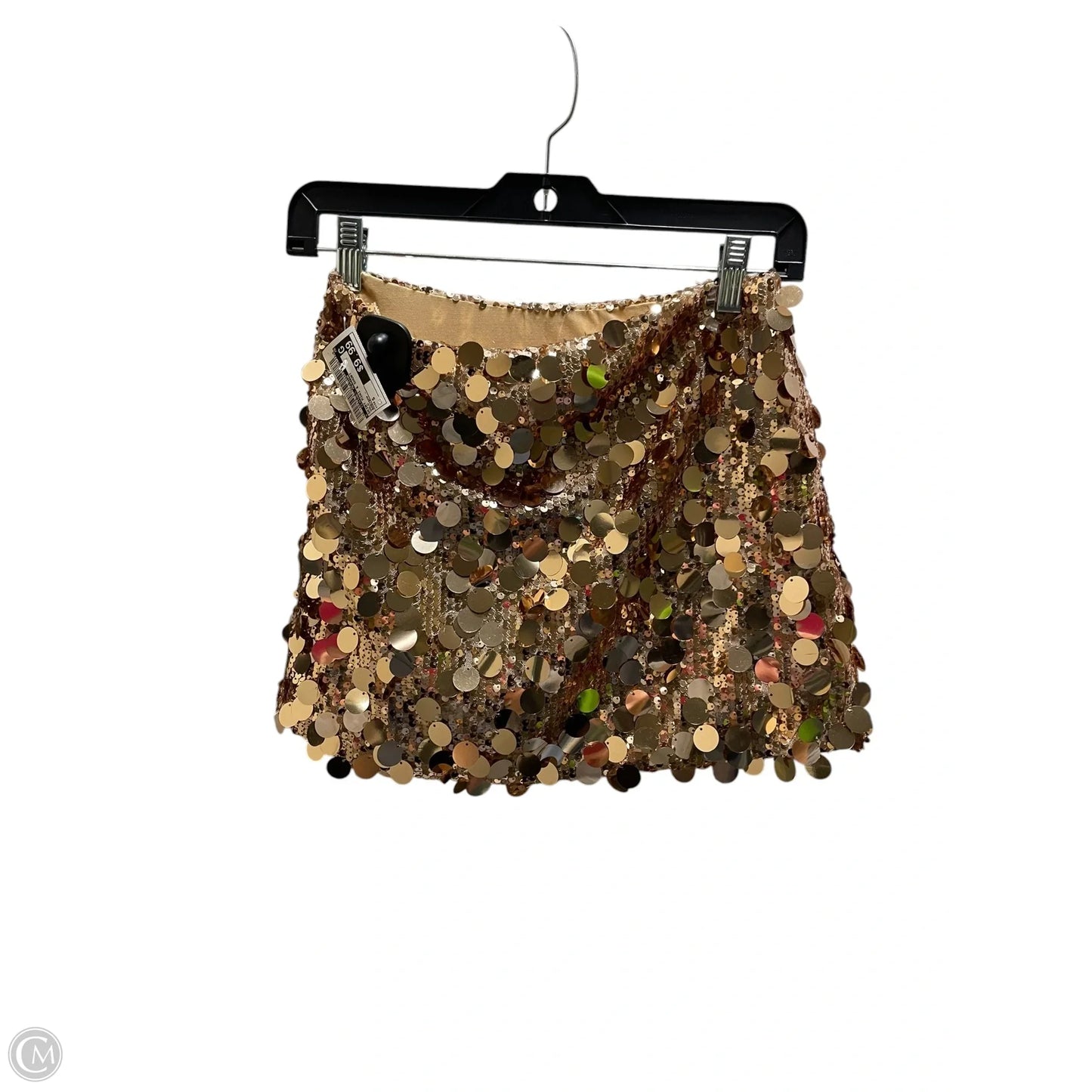 Skirt Mini & Short By Clothes Mentor In Gold, Size: S