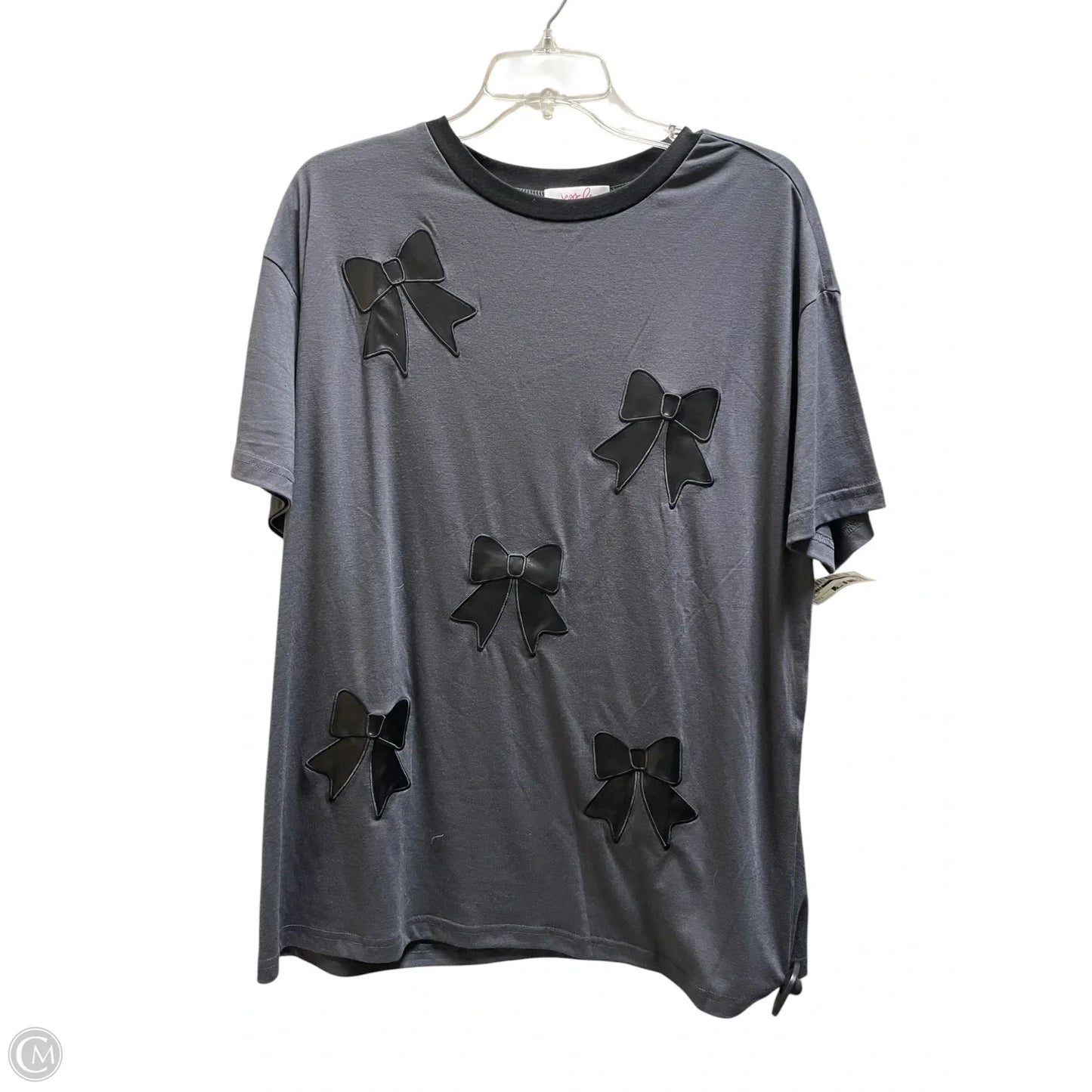 Top Short Sleeve By Jess Lea In Grey, Size: L