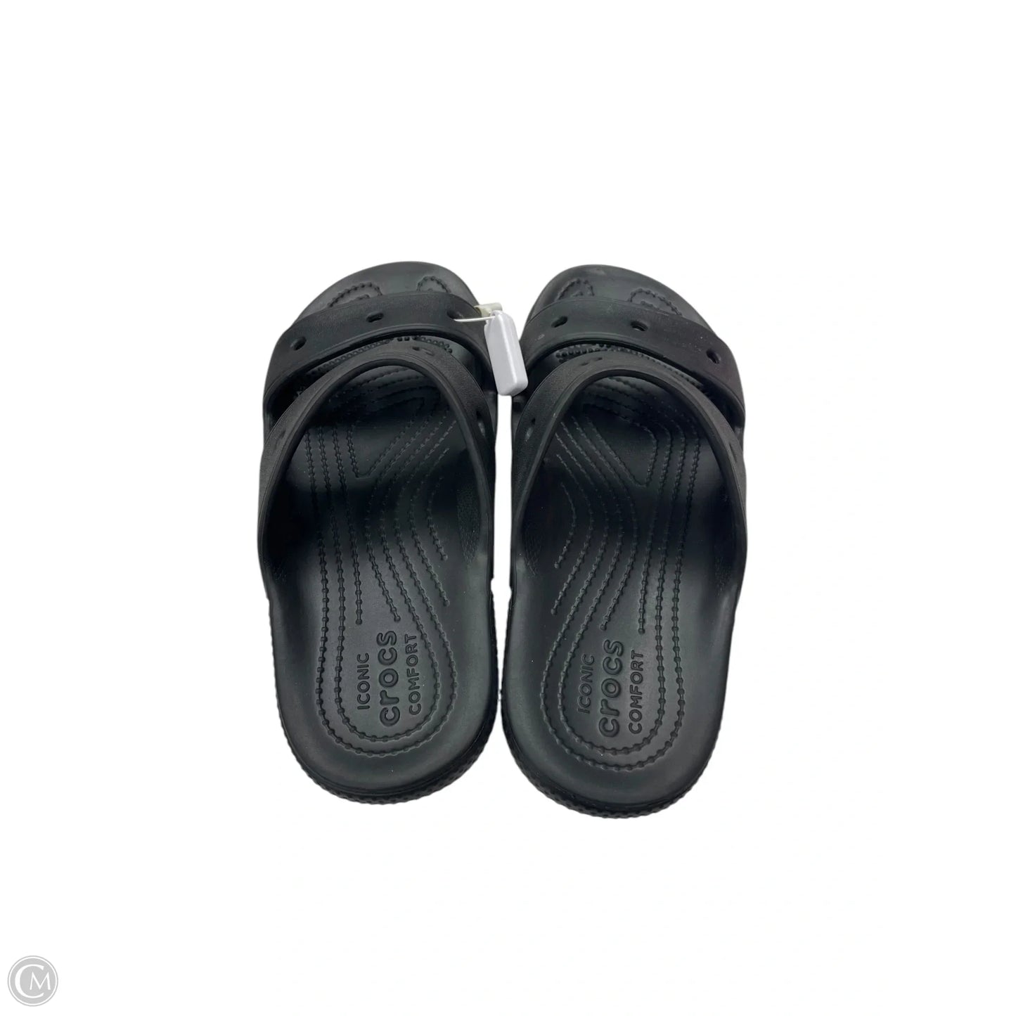 Sandals Flats By Crocs In Black, Size: 8