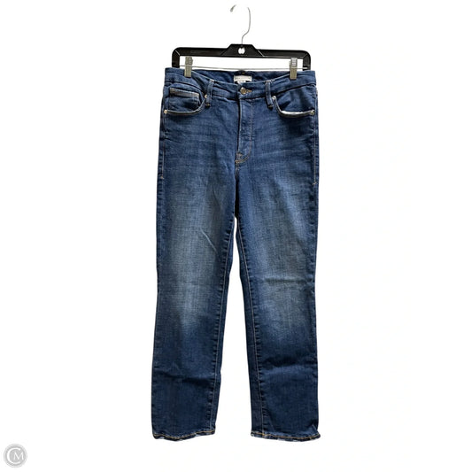 Jeans Straight By Good American In Blue Denim, Size: 8