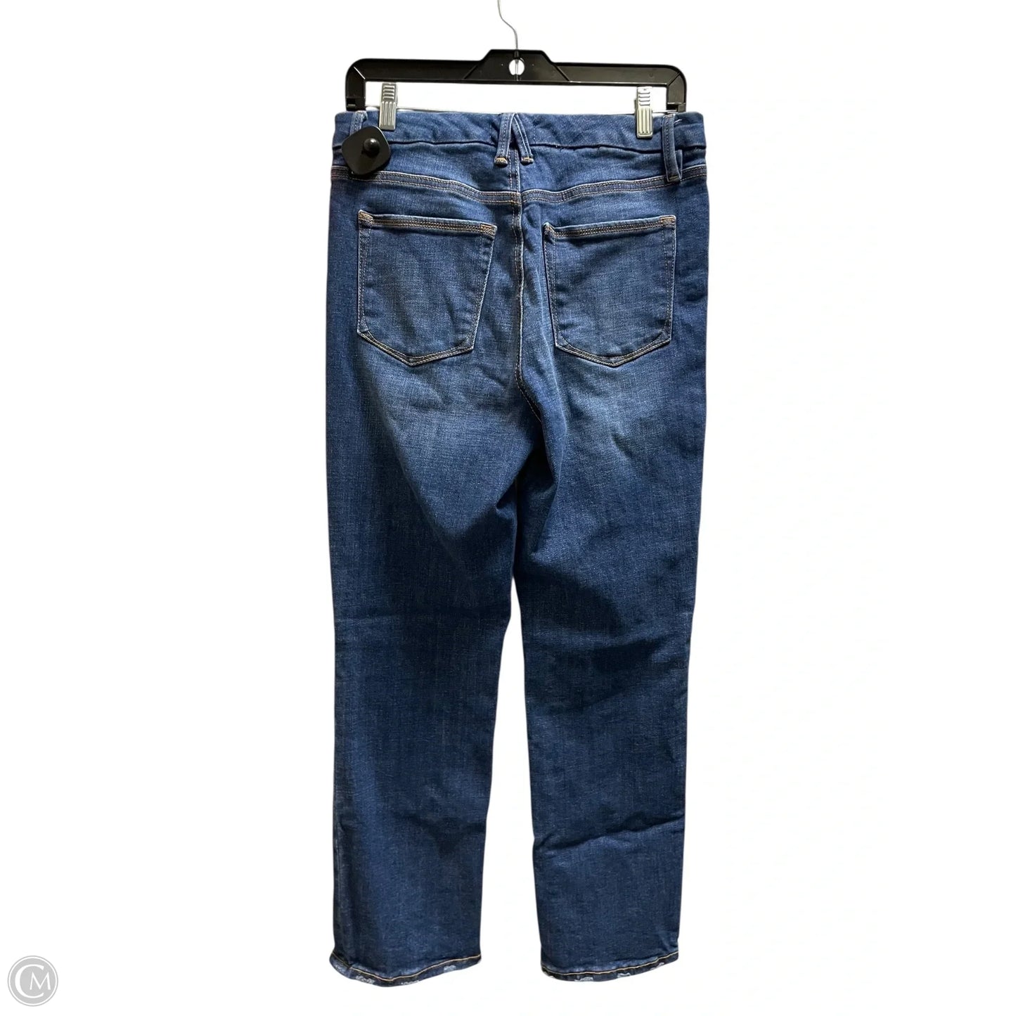 Jeans Straight By Good American In Blue Denim, Size: 8