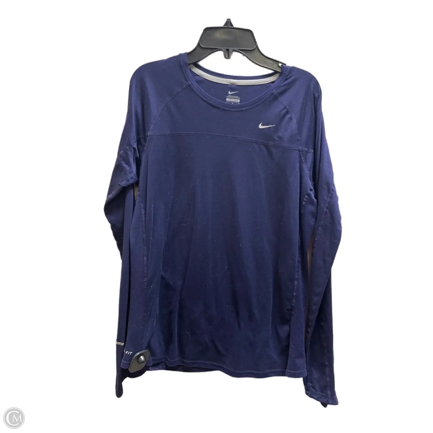Athletic Top Long Sleeve Crewneck By Nike Apparel In Blue, Size: L