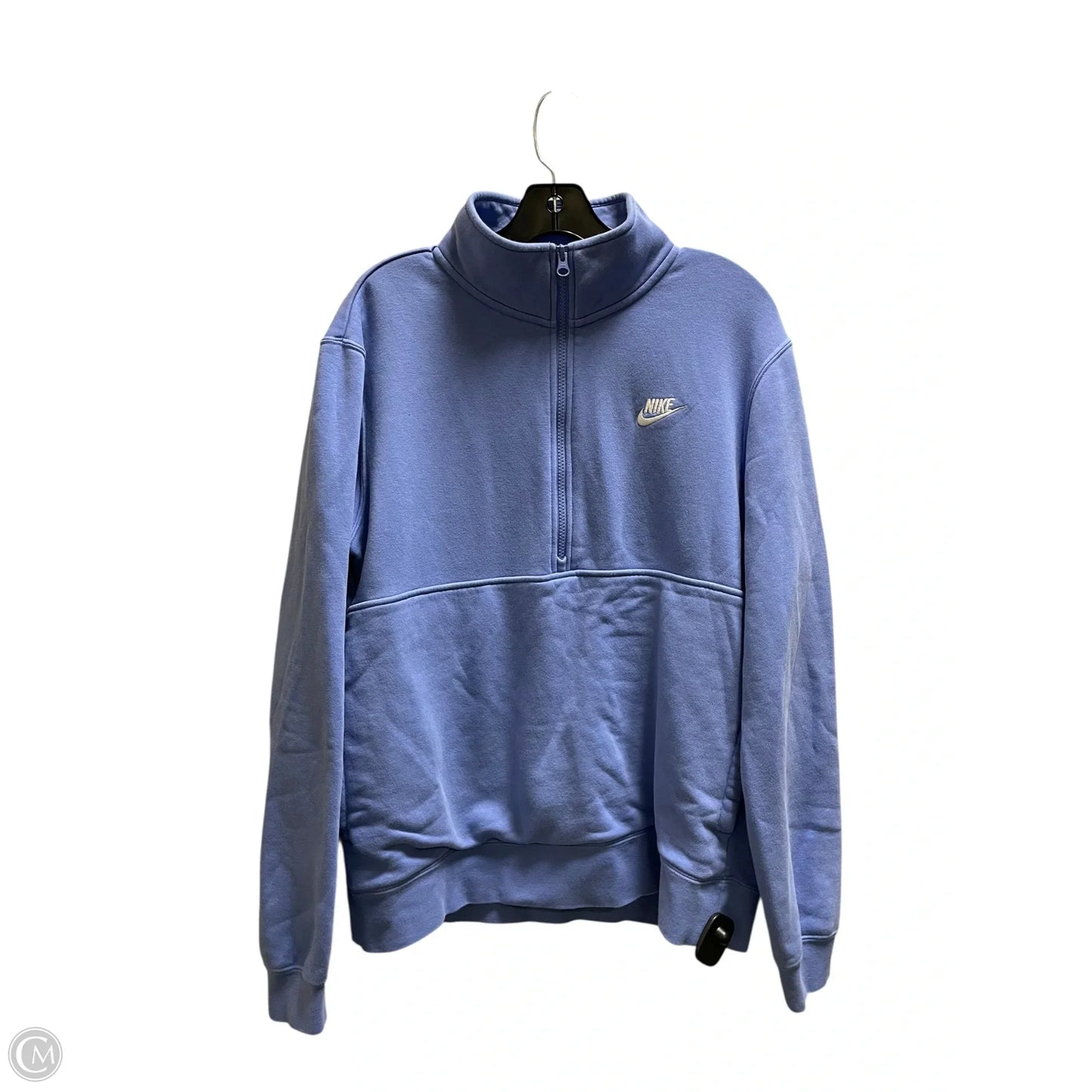 Athletic Sweatshirt Crewneck By Nike Apparel In Blue, Size: M