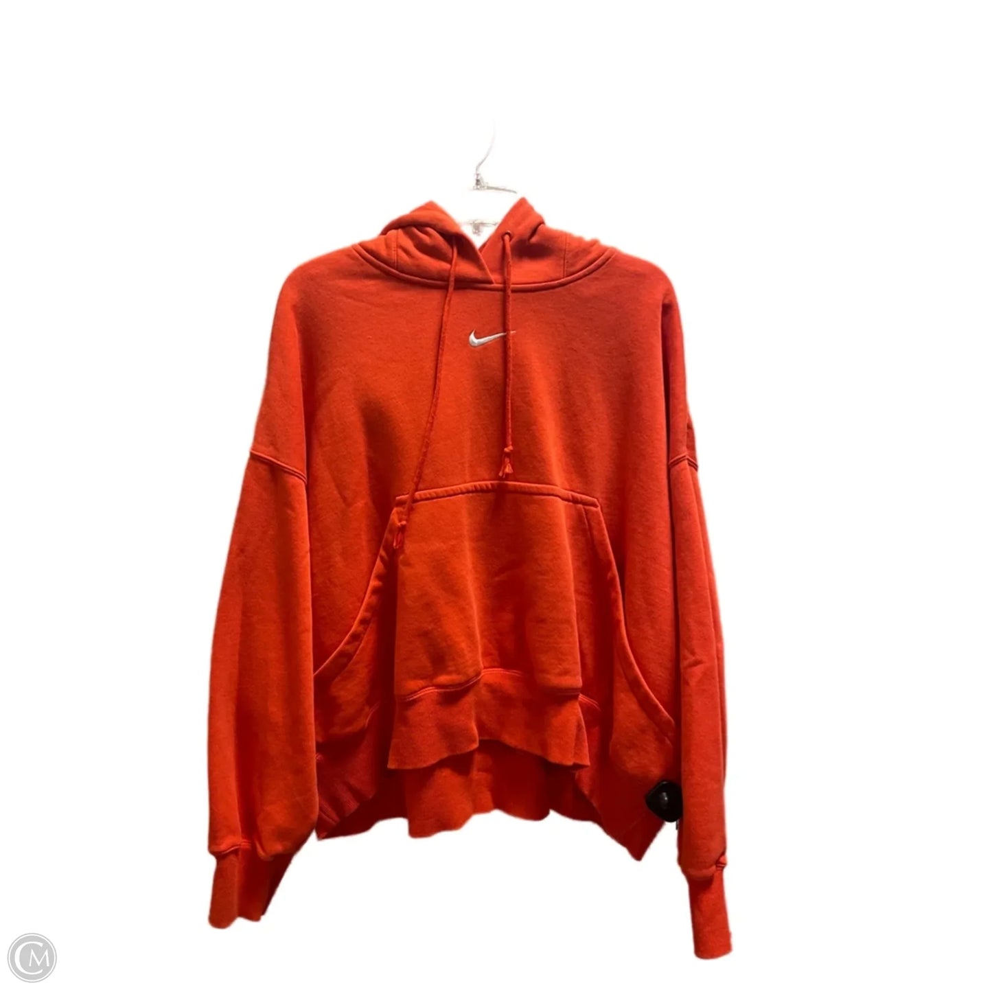 Sweatshirt Hoodie By Nike Apparel In Orange, Size: L