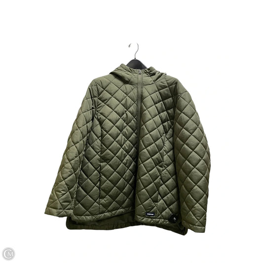 Coat Other By Lands End In Green, Size: 2x
