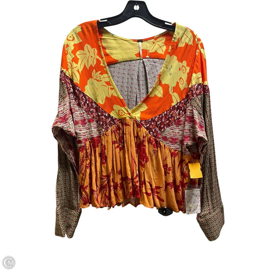 Top Long Sleeve By Free People In Multi-colored, Size: M