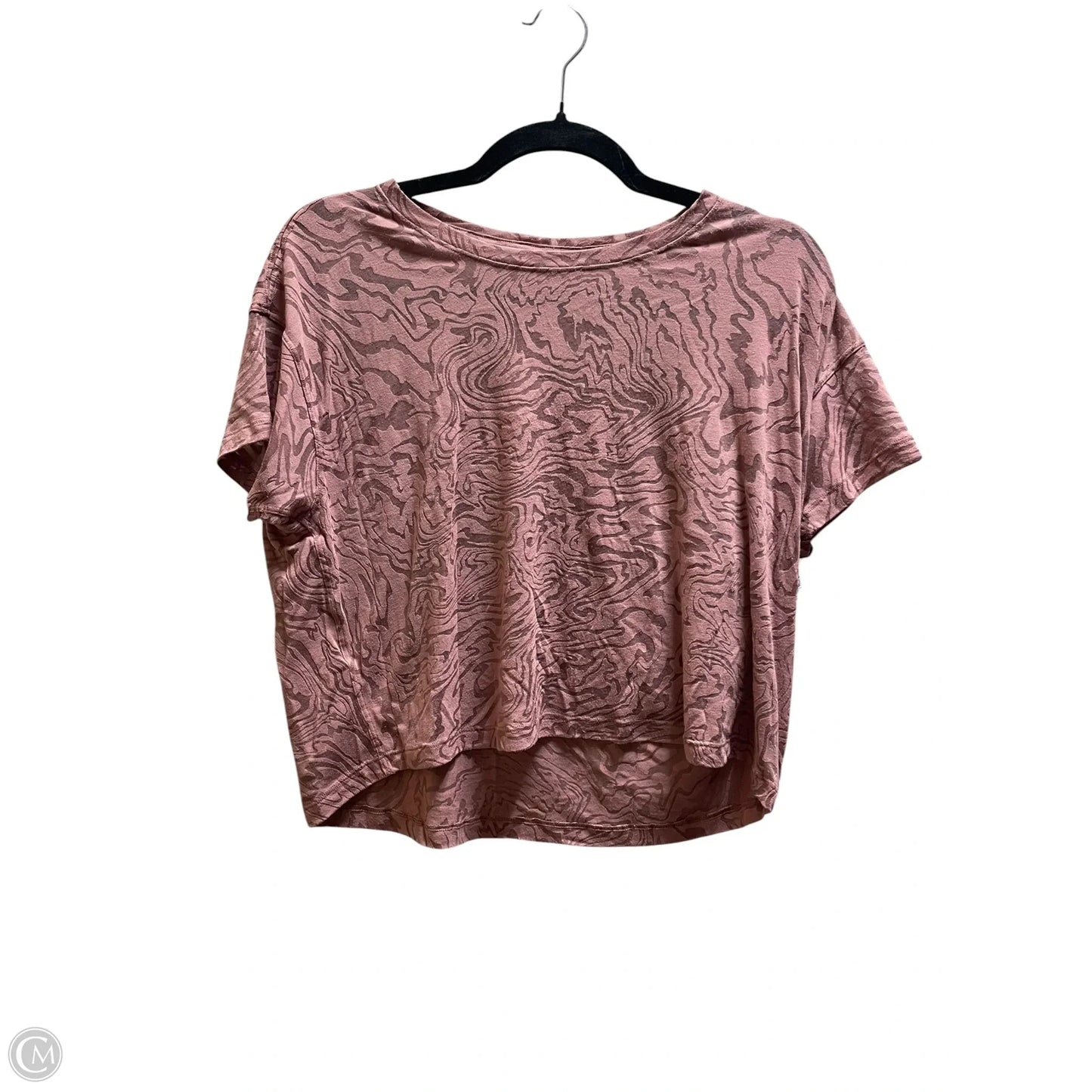 Athletic Top Short Sleeve By Lululemon In Pink, Size: S