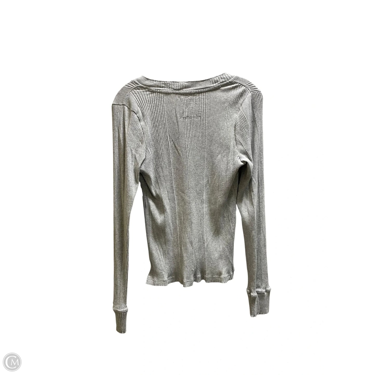 Top Long Sleeve By Aerie In Grey, Size: L