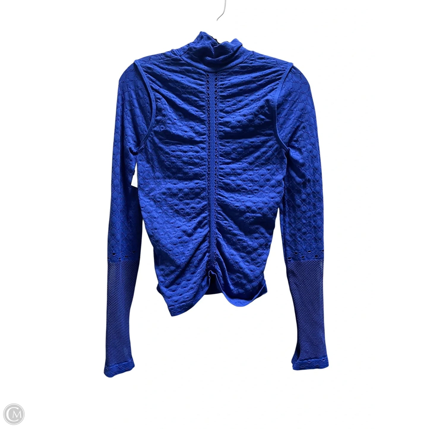 Athletic Top Long Sleeve Collar By Free People In Blue, Size: M