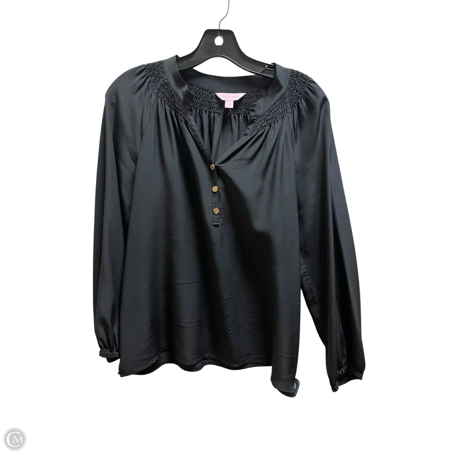 Top Long Sleeve Designer By Lilly Pulitzer In Black, Size: S