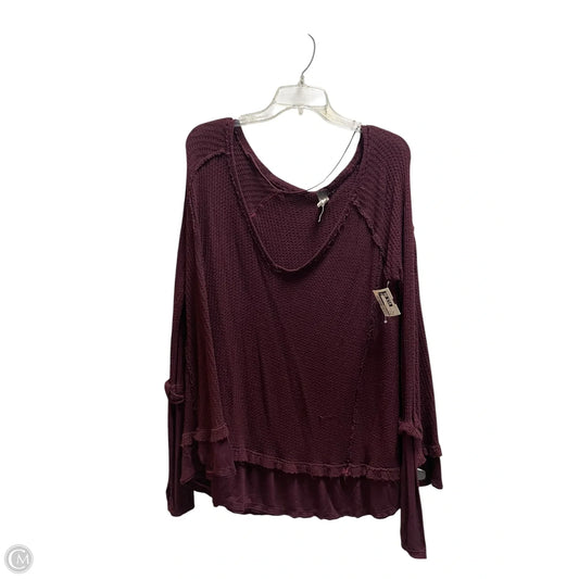 Top Long Sleeve By We The Free In Purple, Size: S