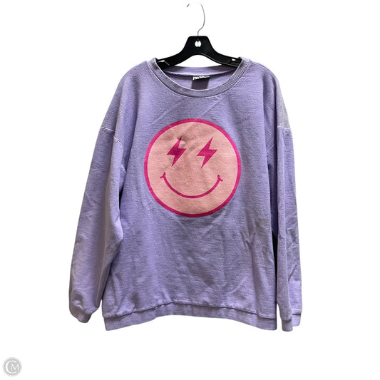 Sweatshirt Crewneck By Clothes Mentor In Purple, Size: Xl