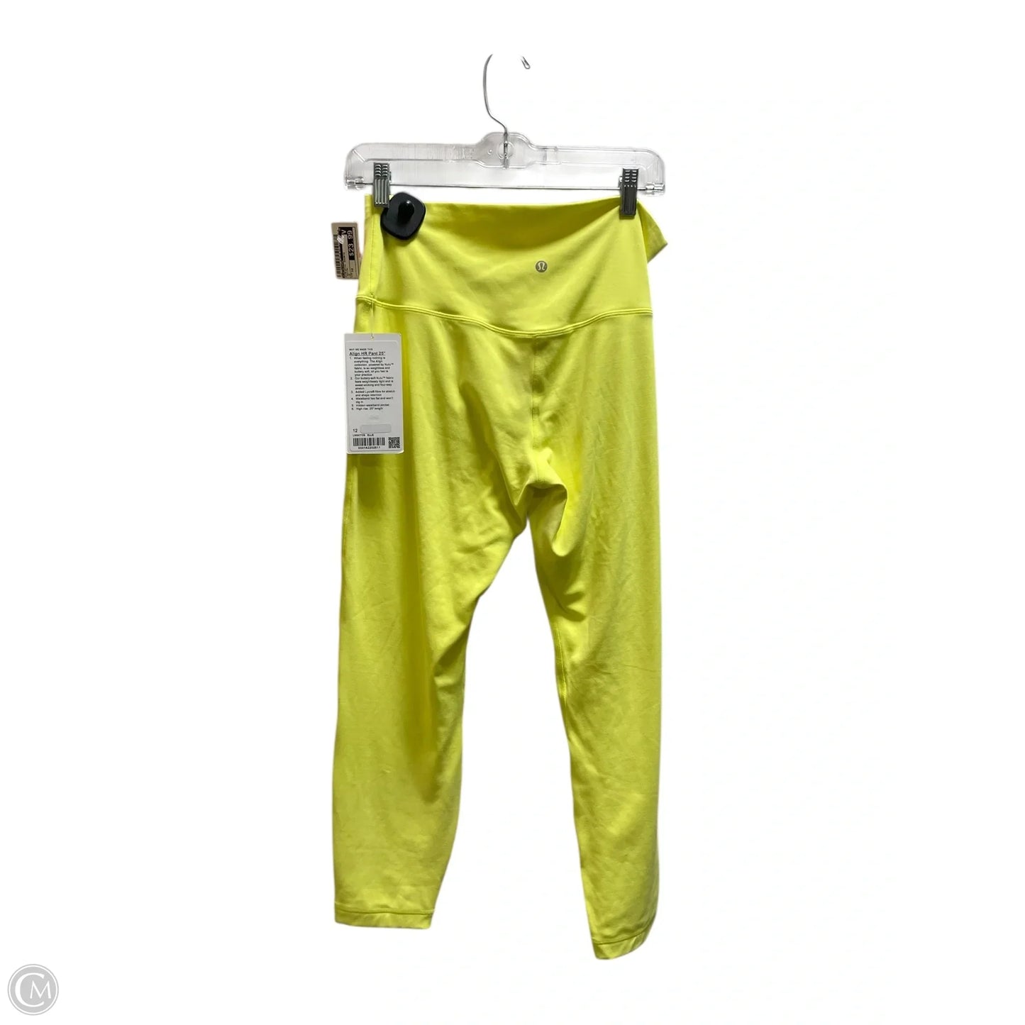 Athletic Shorts By Lululemon In Yellow, Size: 12