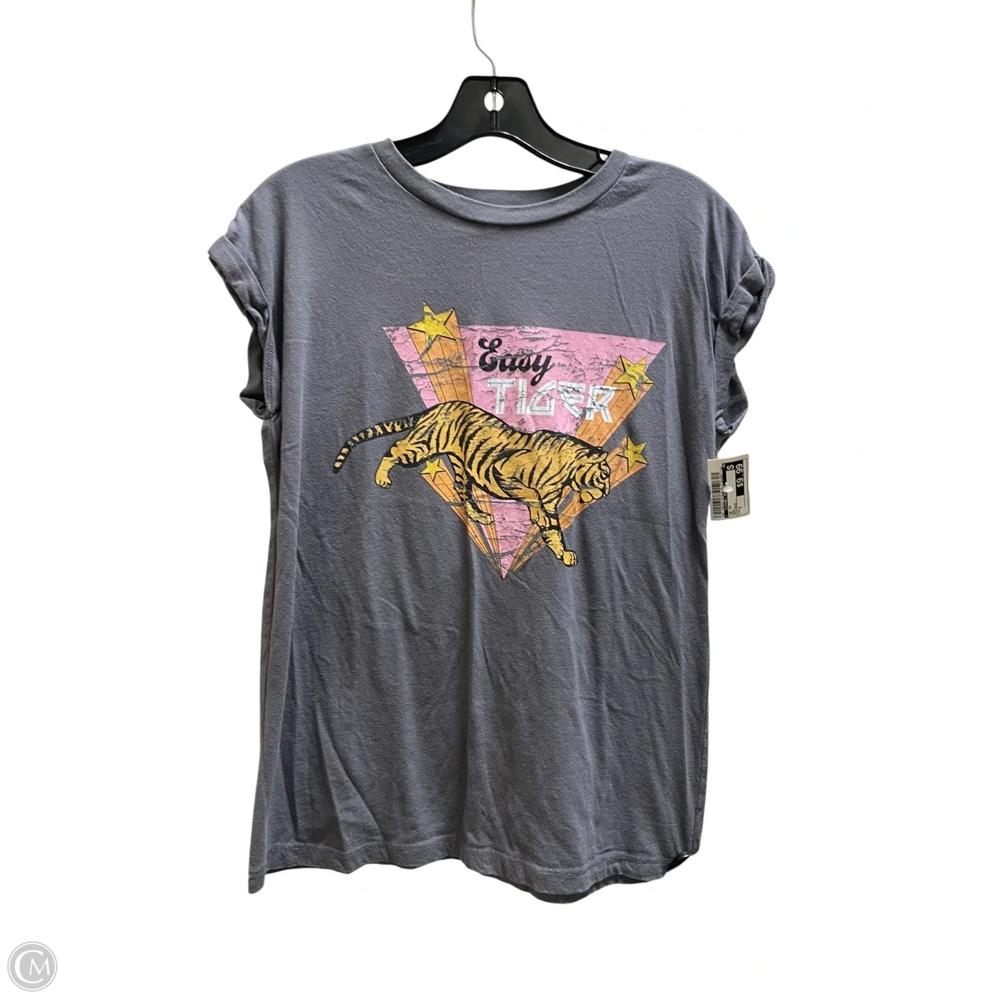 Top Short Sleeve By Clothes Mentor In Grey, Size: S